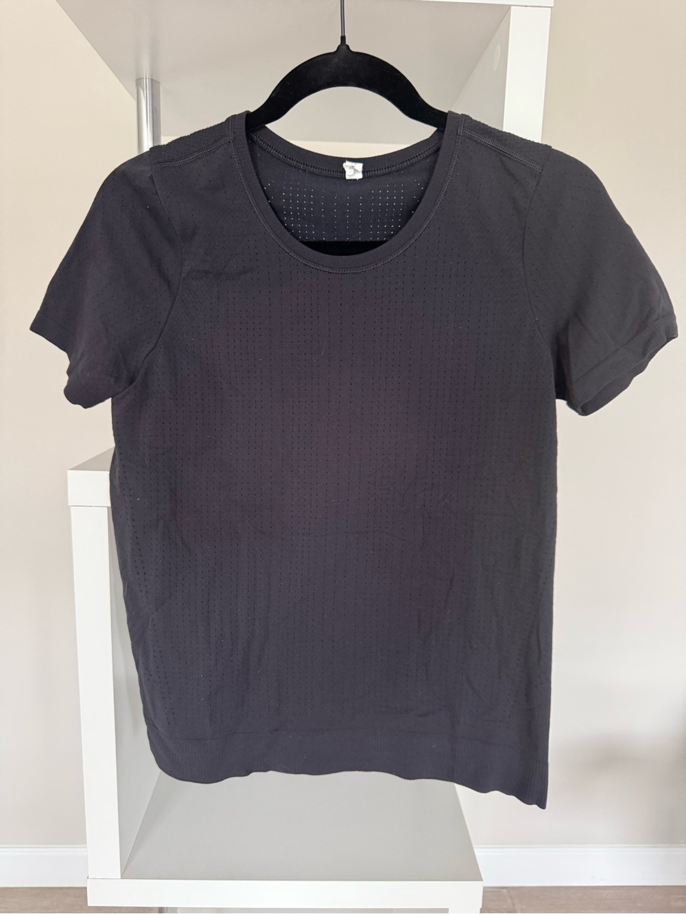 Athleta Black Short-Sleeve Performance Crew Tee
